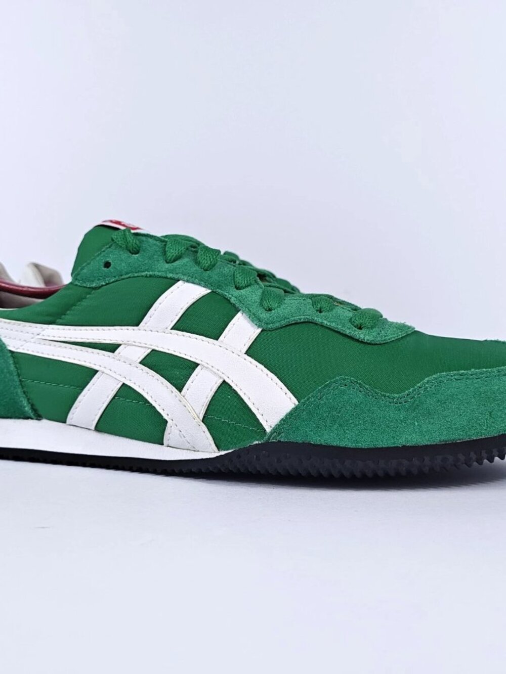 Onitsuka Tiger Serrano Mens 9 Lightweight Retro Running Sneakers Green